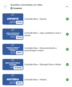 Tire dúvidas e reforce seu aprendizado com mais de 500 questões comentadas em vídeo.