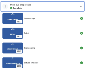 Para criar sua rotina de estudos vencedora, você vai receber todas as informações necessárias para uma preparação avançada e eficiente.